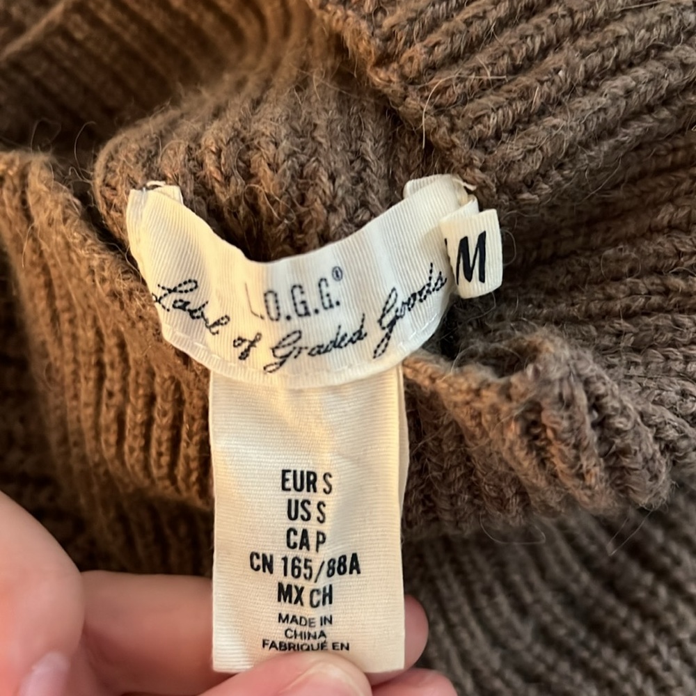 H&M Label of Graded Goods Taupe Brown Knit Turtleneck Sweater - Picture 6 of 7